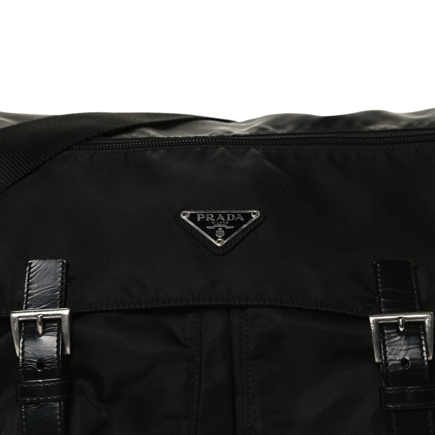 Nylon Vela Messenger Bag Black