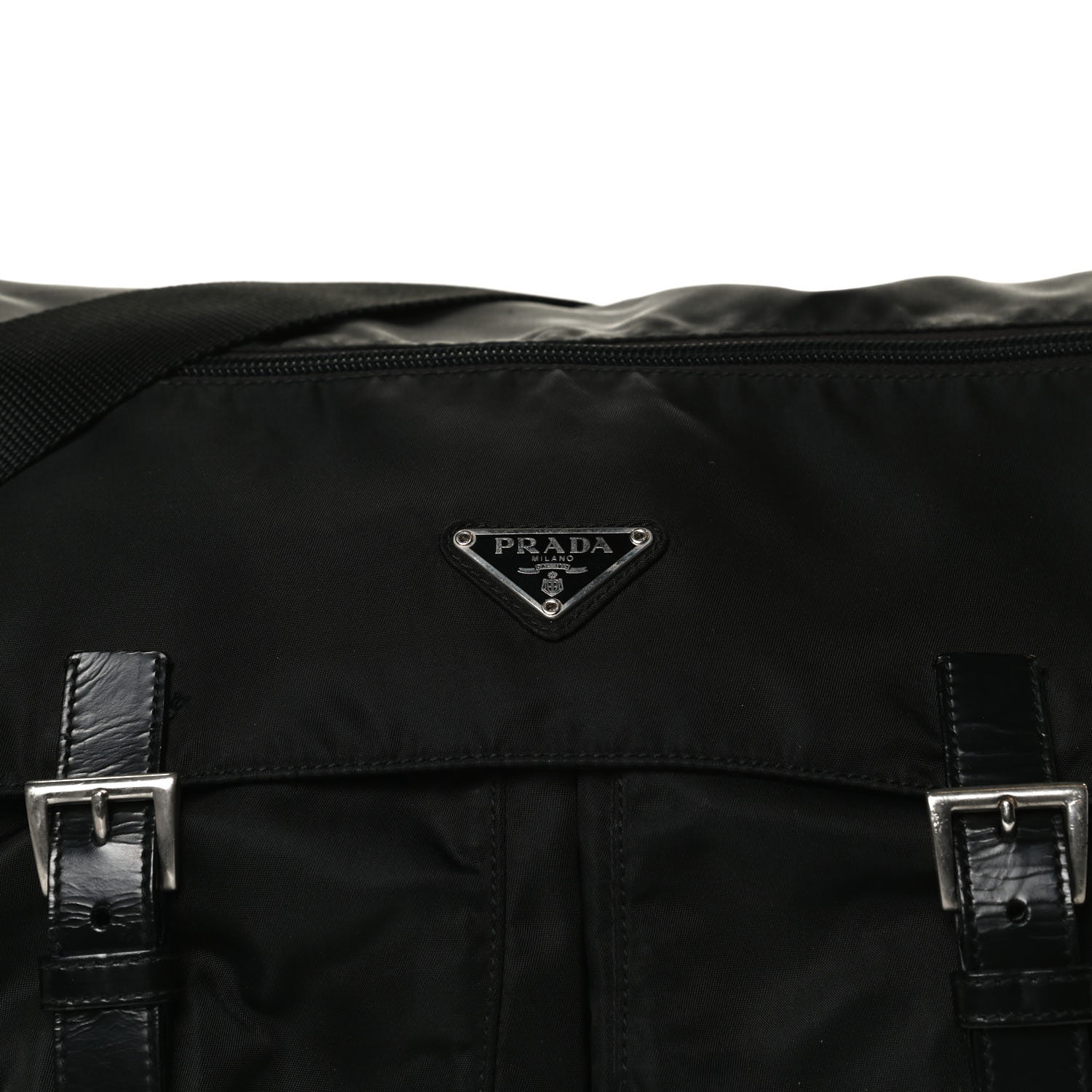 Prada Nylon Vela Messenger Bag Black 7 of 20
