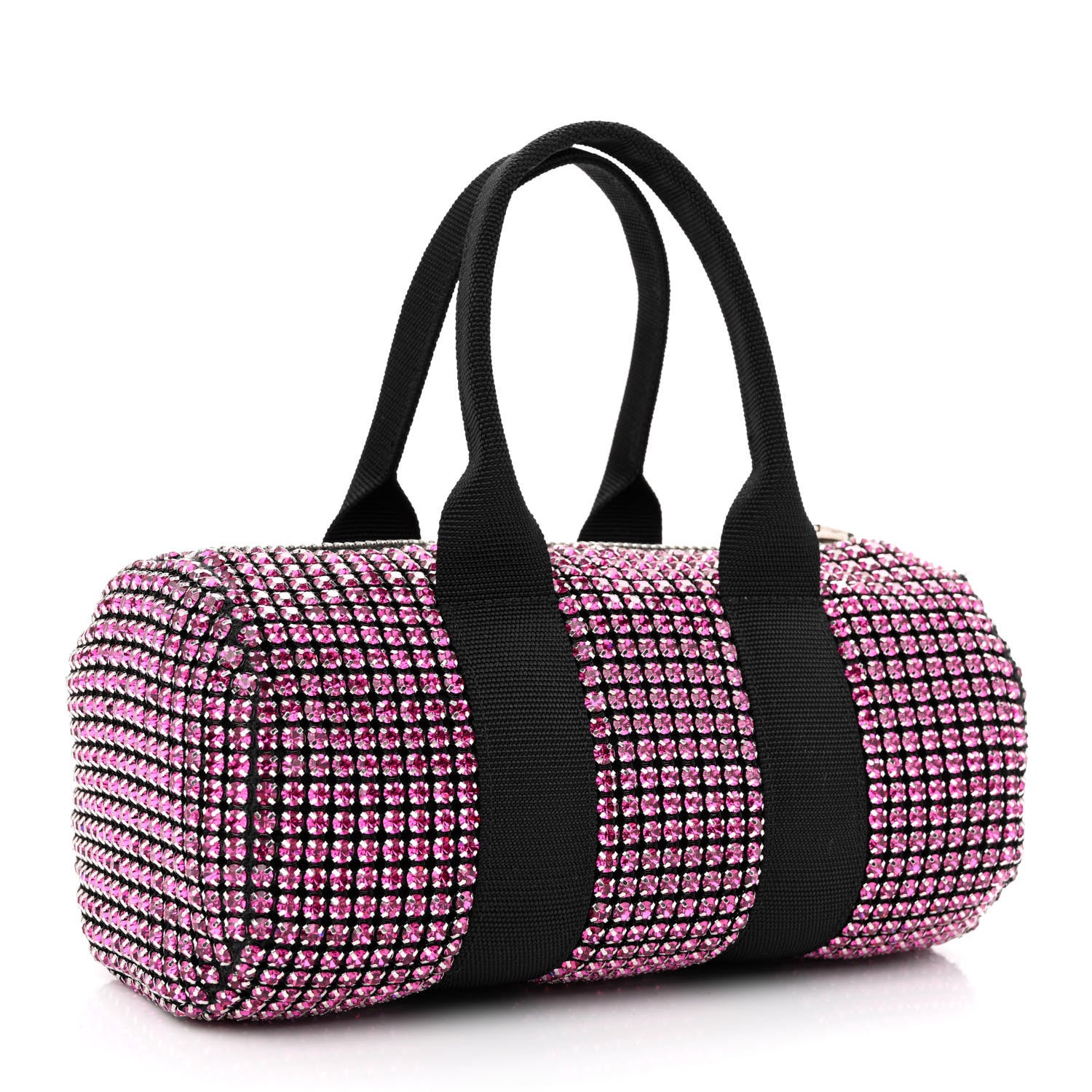 Alexander Wang Mesh Crystal Rhinestone Mini Cruiser Duffle Pink 3 of 9