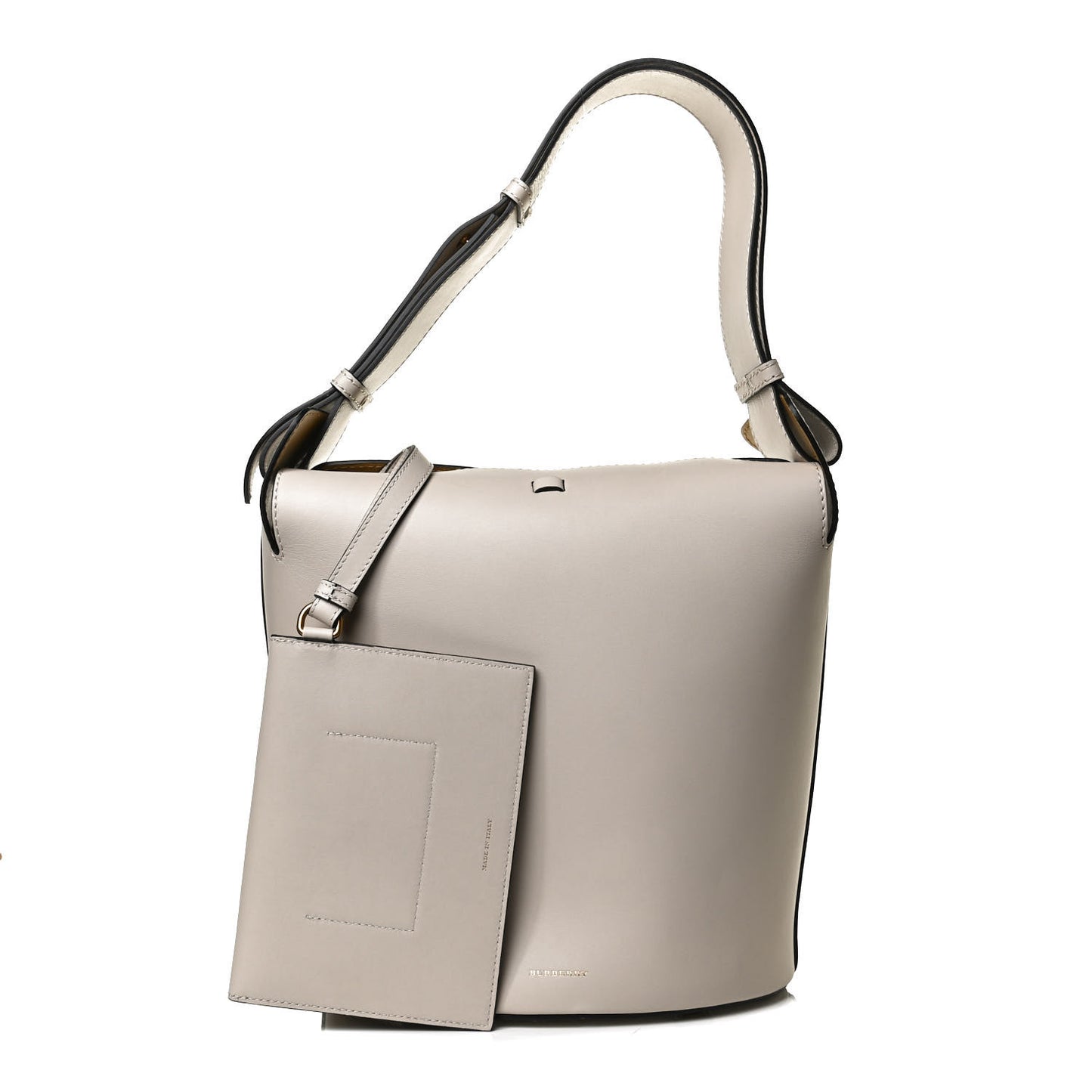 Supple Calfskin Medium Bucket Limestone