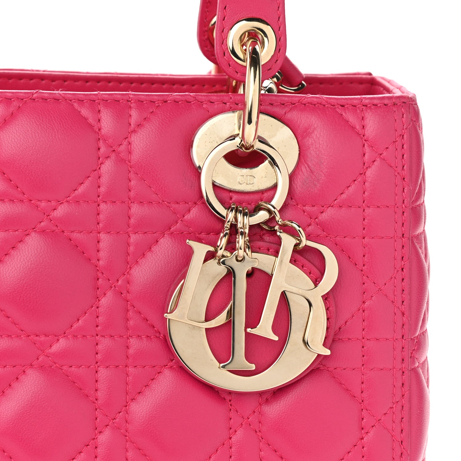 Christian Dior Lambskin Cannage Medium Lady Dior Pink 8 of 10