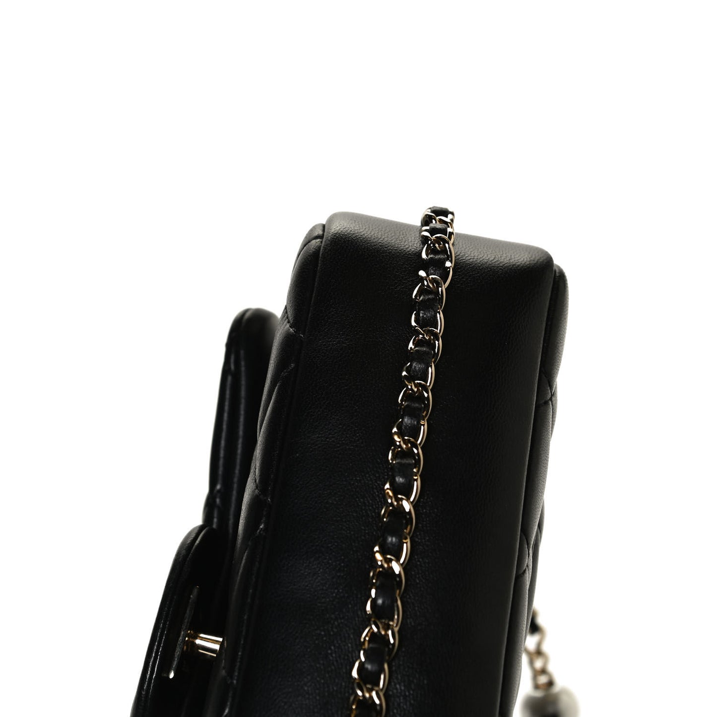Lambskin Quilted Small My Precious Flap Black