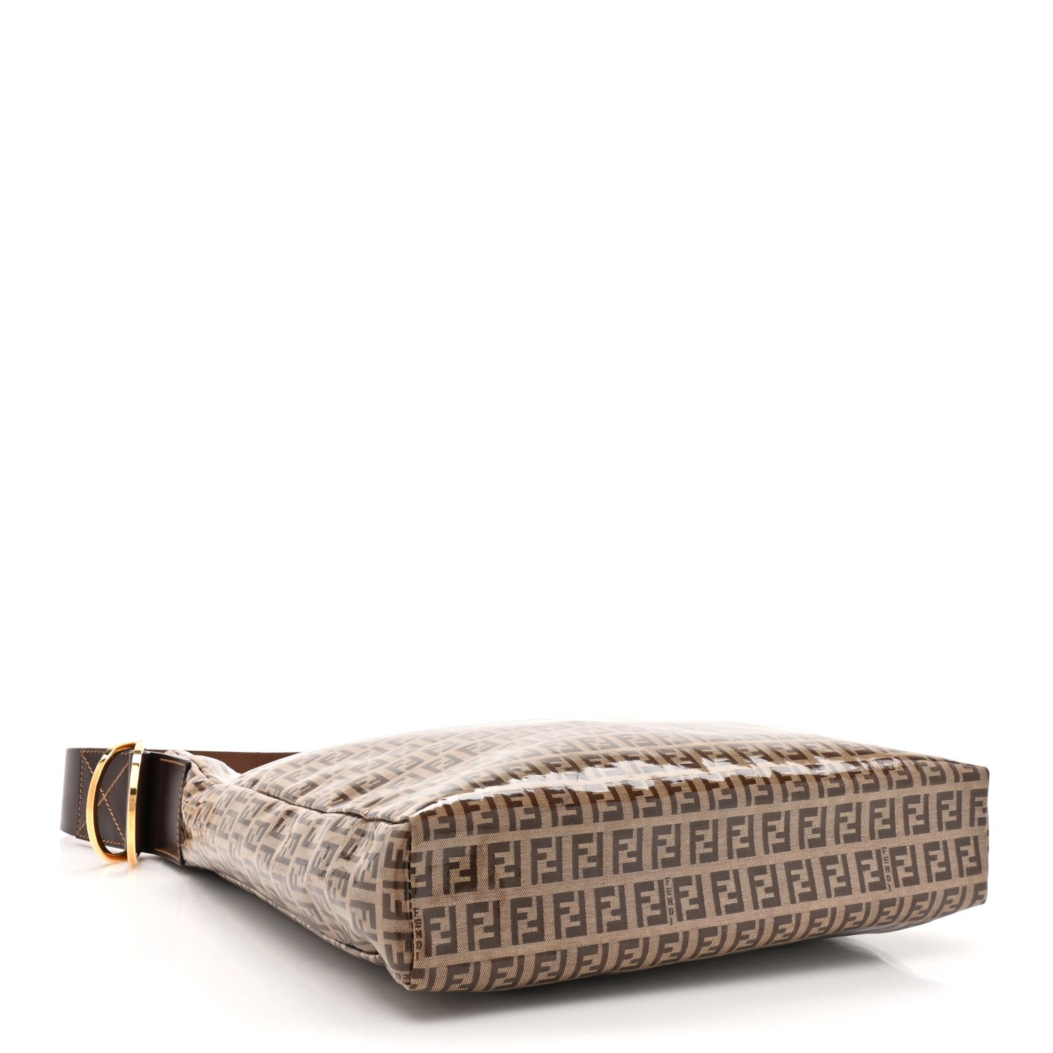 Fendi Vinyl Zucchino Shoulder Bag Tobacco 4 of 15