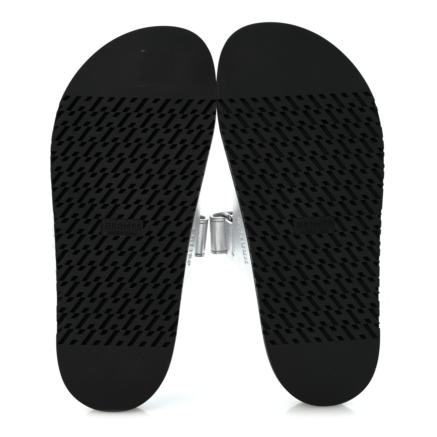 Hermes Metallic Goatskin Womens Chypre Sandals 38 Argent 6 of 10