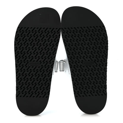 Hermes Metallic Goatskin Womens Chypre Sandals 38 Argent 6 of 10