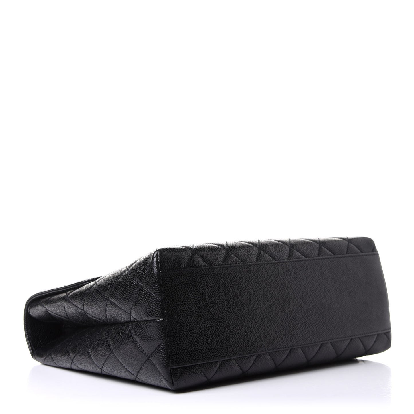 Caviar Quilted Jumbo Kelly Flap Black