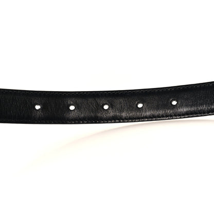 Celine Box Calfskin Small 18mm Maillon Triomphe Belt 75 30 Black 3 of 5