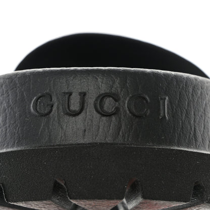 Gucci GG Supreme Monogram Tiger Mens Lug Sole Slide Sandals 12 Ebony 8 of 9