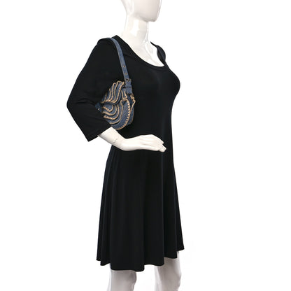 Fendi Denim F is Fendi Multi Waves Baguette Blue 2 of 9