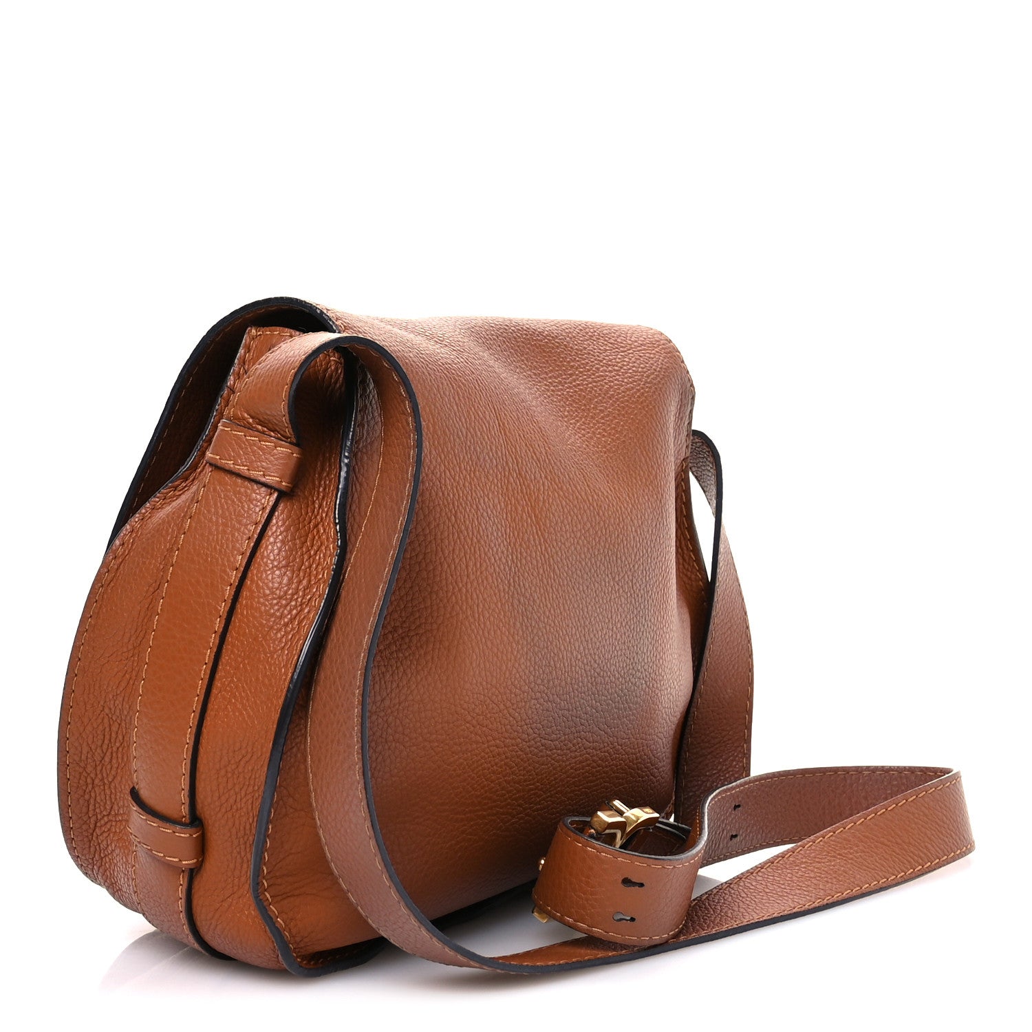 Chloe Calfskin Medium Marcie Round Crossbody Bag Tan 3 of 15