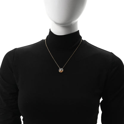 Louis Vuitton Metal L to V Necklace Gold Silver 2 of 5