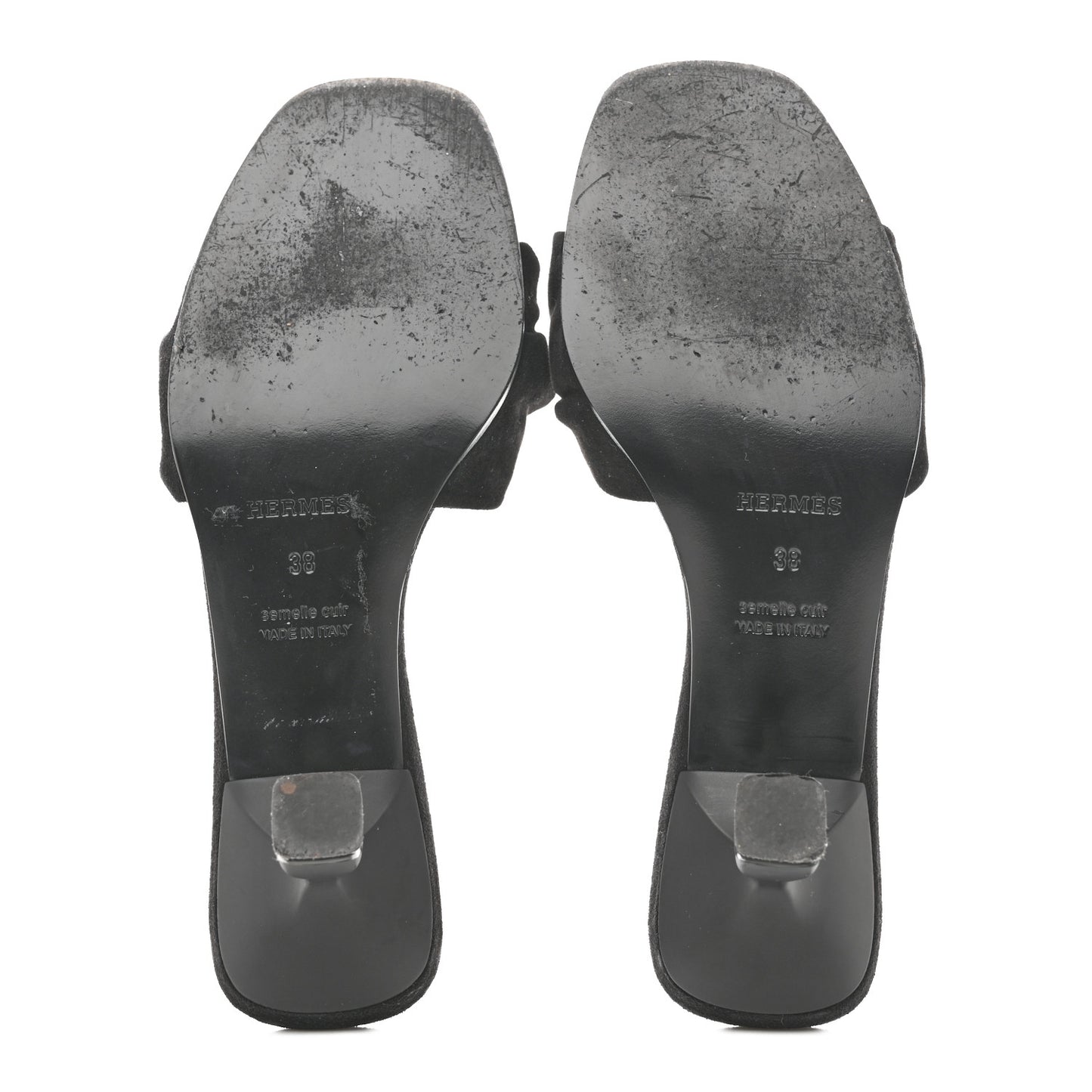 Suede Goatskin Giny 55 Sandals 38 Black