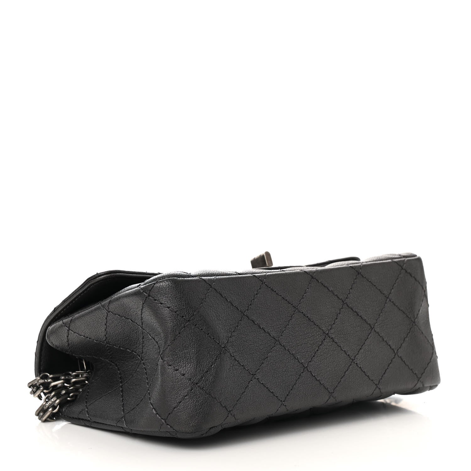 Chanel Metallic Sheepskin Quilted 2.55 Reissue Mini Flap Dark Silver 4 of 13