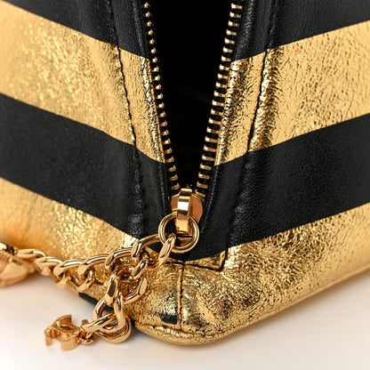Chanel Metallic Lambskin CC Kheops Pyramid Bag Gold Black 9 of 9