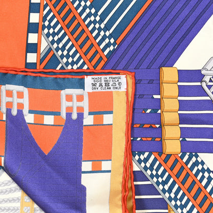 Hermes Silk Sangles En Zigzag Scarf 90 3 of 6