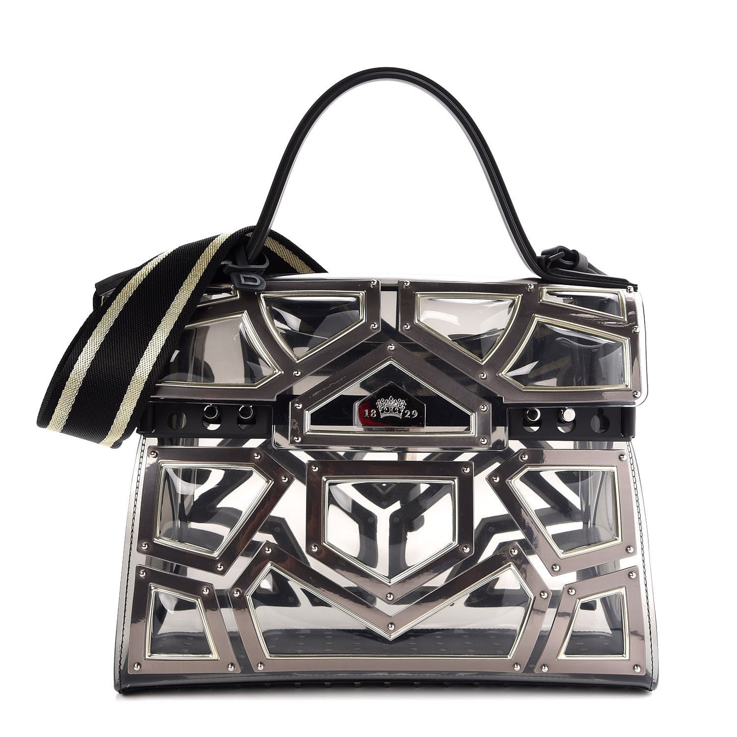 Vinyl Gladiator Tempete Satchel Antique Silver Gold