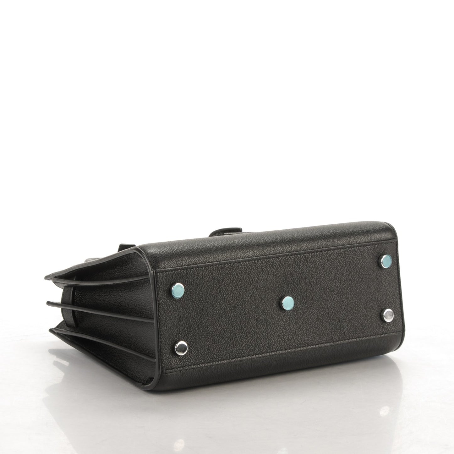 Grained Calfskin Baby Sac De Jour Black