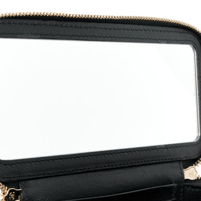 Chanel Lambskin Quilted Small Top Handle Vanity Case With Chain Black 11 of 12