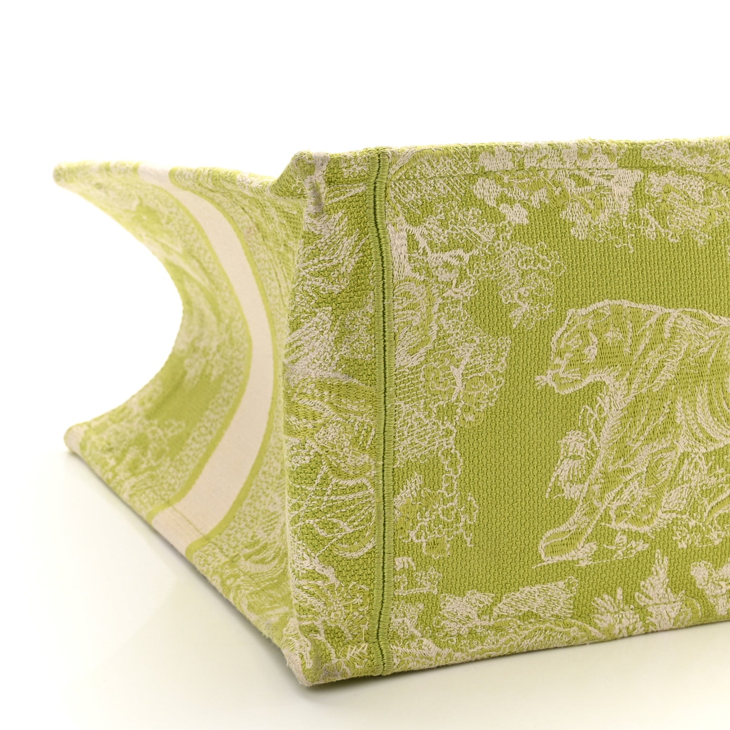 Christian Dior Canvas Embroidered Medium Dioriviera Toile De Jouy Book Tote D-Lite Green 9 of 10