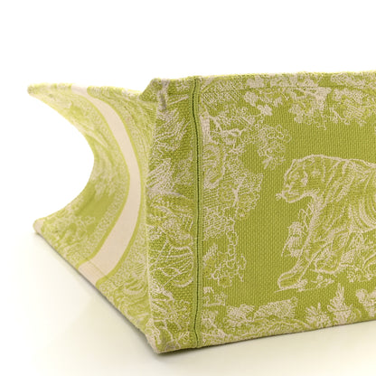 Christian Dior Canvas Embroidered Medium Dioriviera Toile De Jouy Book Tote D-Lite Green 9 of 10
