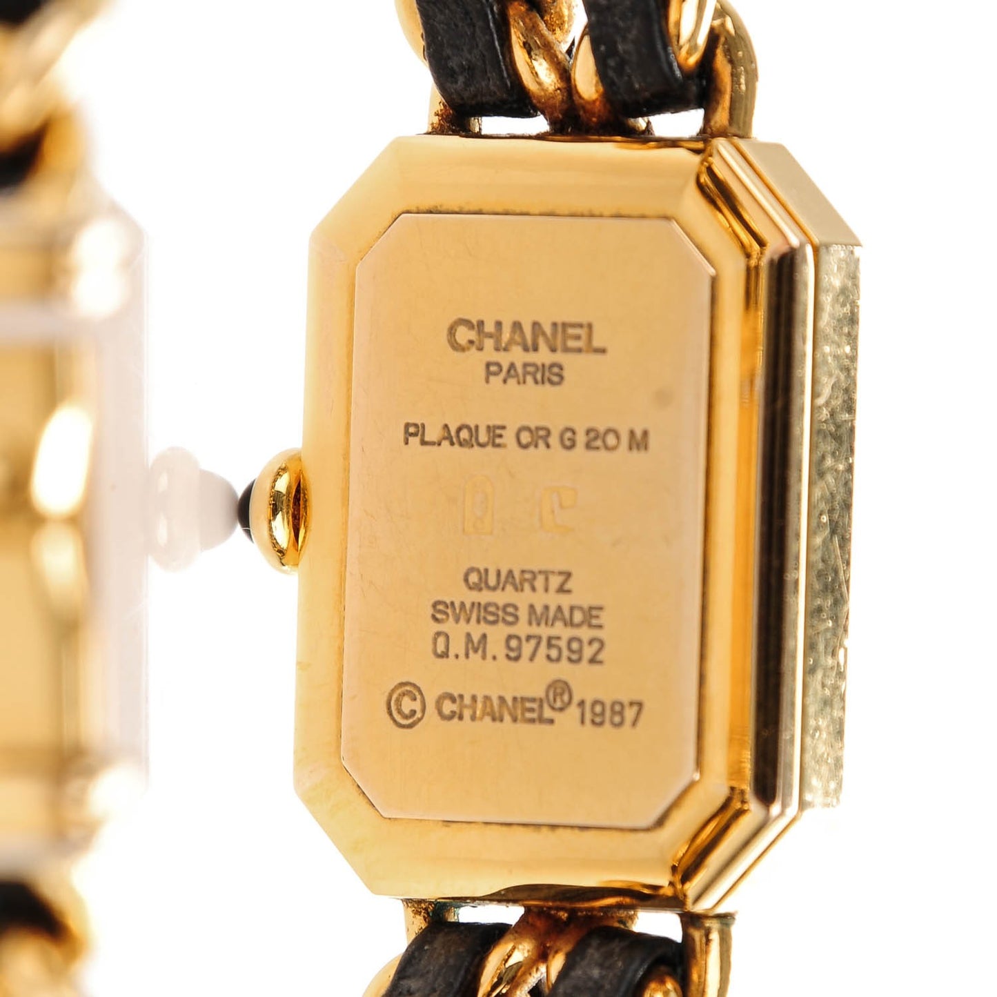 Stainless Steel Lambskin 20mm Chain Premiere Quartz Watch Gold L