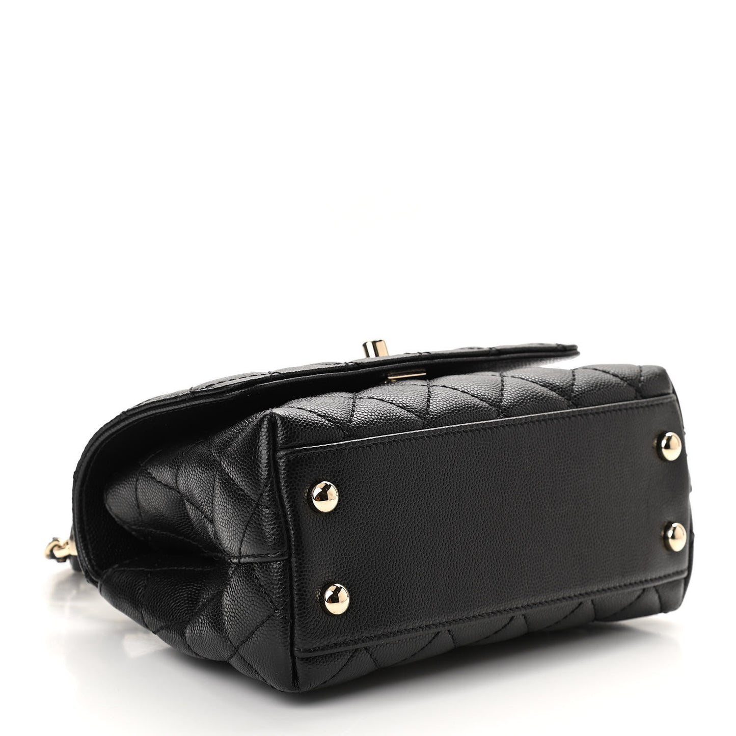 Caviar Quilted Extra Mini Coco Handle Flap Black