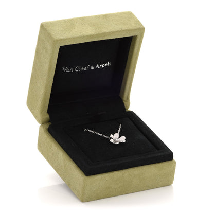 Van Cleef & Arpels 18K White Gold Diamond Mini Frivole Pendant Necklace 6 of 6