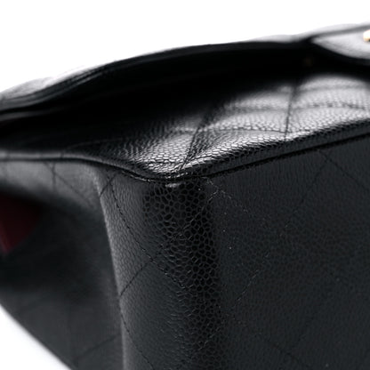 Chanel Caviar Quilted Jumbo Double Flap Black 9 of 12