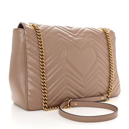 Gucci Calfskin Matelasse Large GG Marmont Shoulder Bag Porcelain Rose 3 of 10