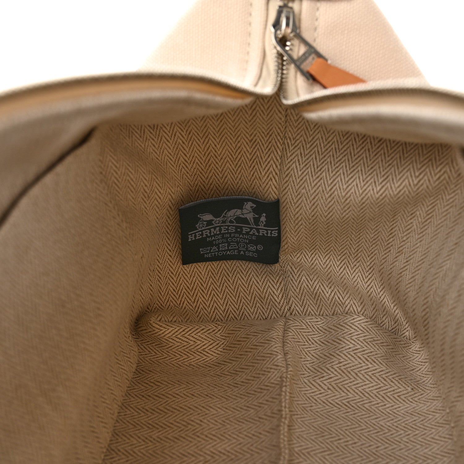 Hermes Canvas Small Bride-A-Brac Pouch Natural 6 of 12