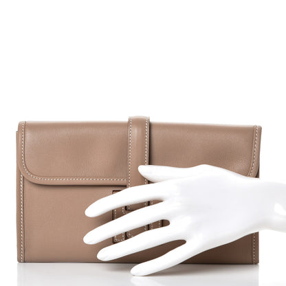 Hermes Swift Jige Duo Clutch Etoupe 2 of 11