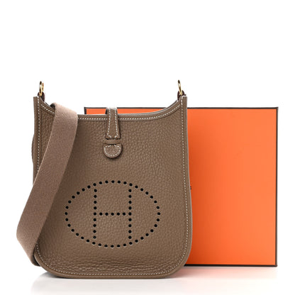 Hermes Taurillon Clemence Evelyne TPM Etoupe 11 of 11