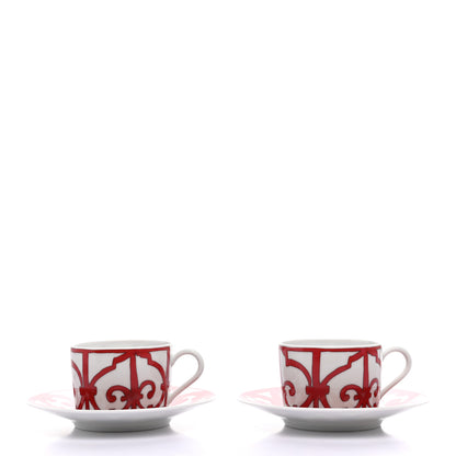 Hermes Porcelain Balcon du Guadalquivir Breakfast Cup And Saucer Set Of 2 3 of 12