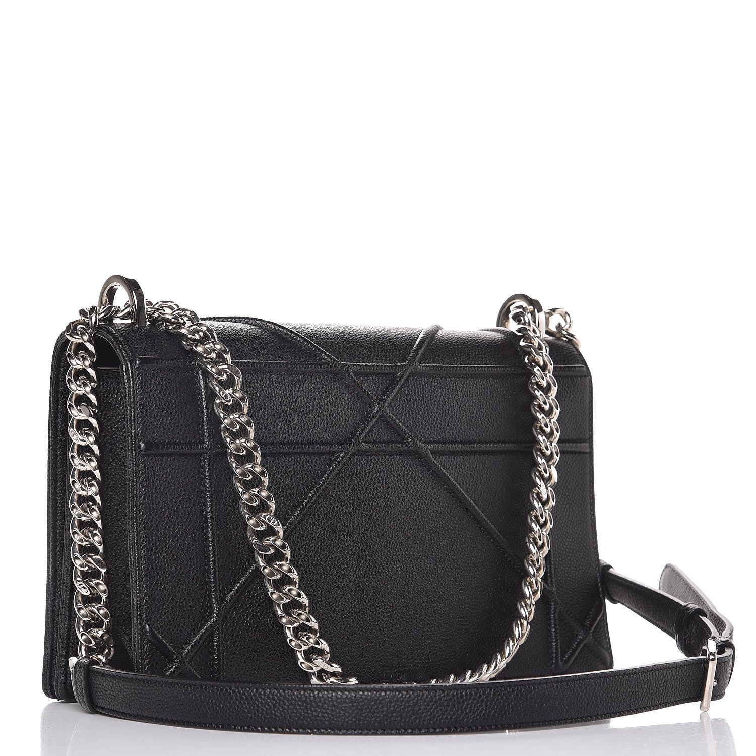Christian Dior Grained Calfskin Medium Diorama Flap Bag Black 3 of 8