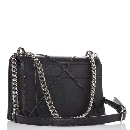 Christian Dior Grained Calfskin Medium Diorama Flap Bag Black 3 of 8
