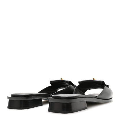 Hermes Calfskin Womens Isle Sandals 39 Black 5 of 9