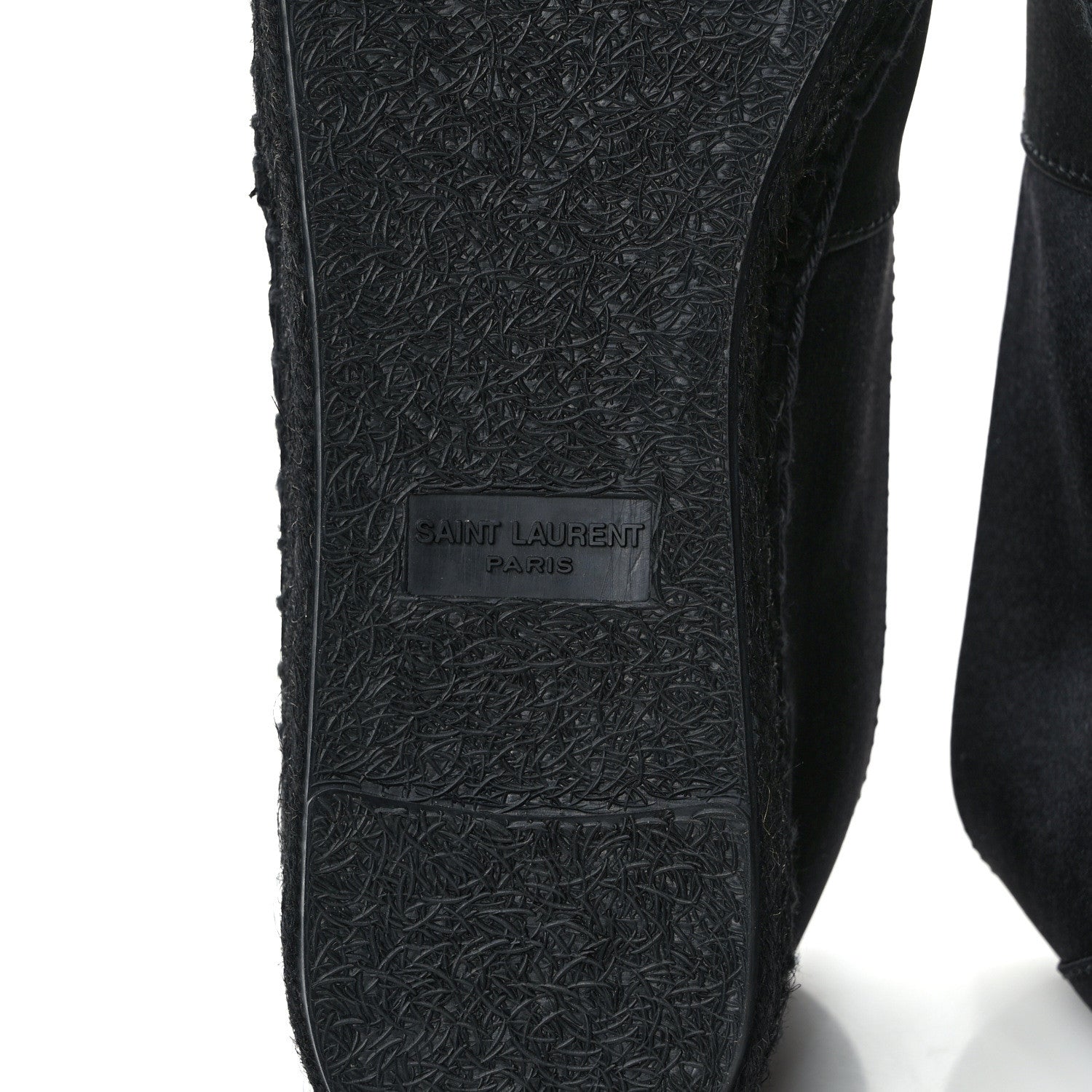 Saint Laurent Crepe Satin Elba Espadrilles 38.5 Black 7 of 9
