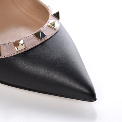 Valentino Garavani Nappa Rockstud 100mm Pumps 37 Black Poudre 12 of 13