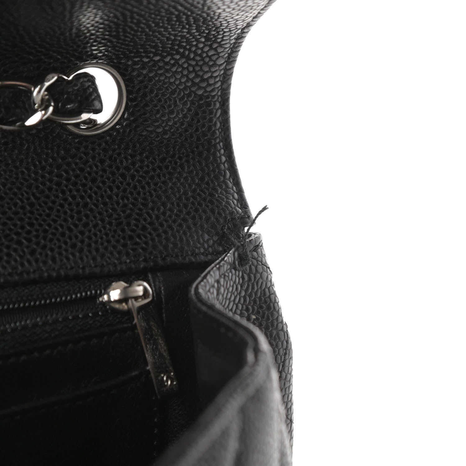 Chanel Caviar Quilted Jumbo Single Flap Black 12 of 17