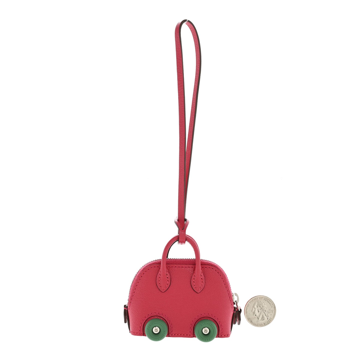 Chevre Chamkila Bolide On Wheels Bag Charm Rose Extreme Vert Vertigo