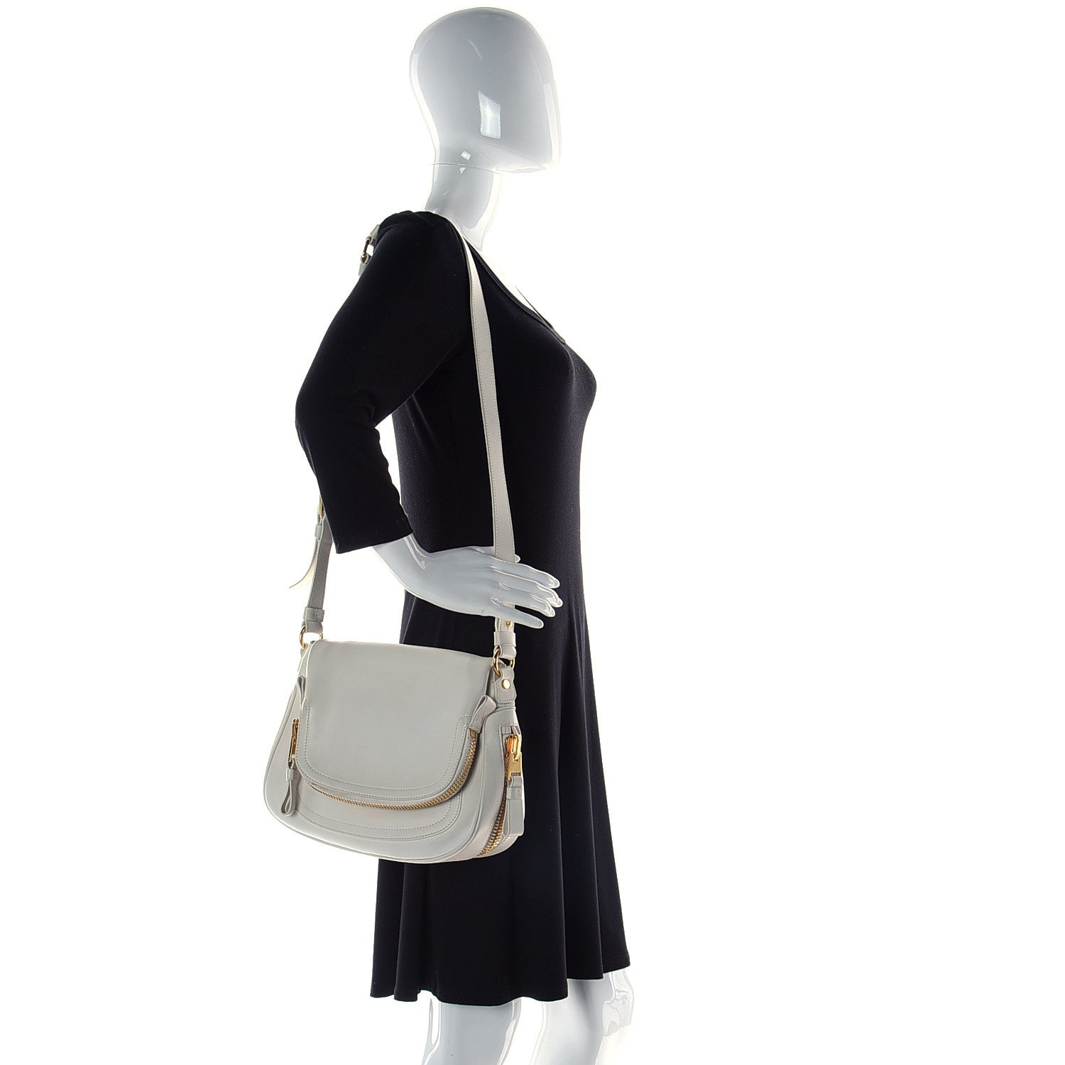 Tom Ford Grained Calfskin Medium Jennifer Chalk 2 of 14