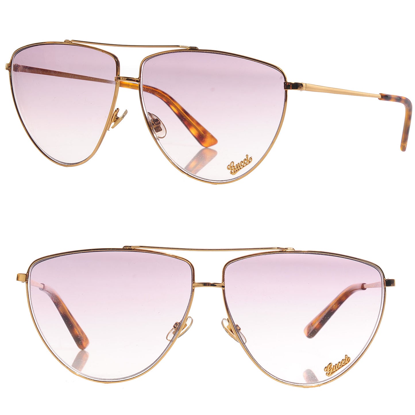 Oval Frame Aviator Sunglasses 2909/S Gold