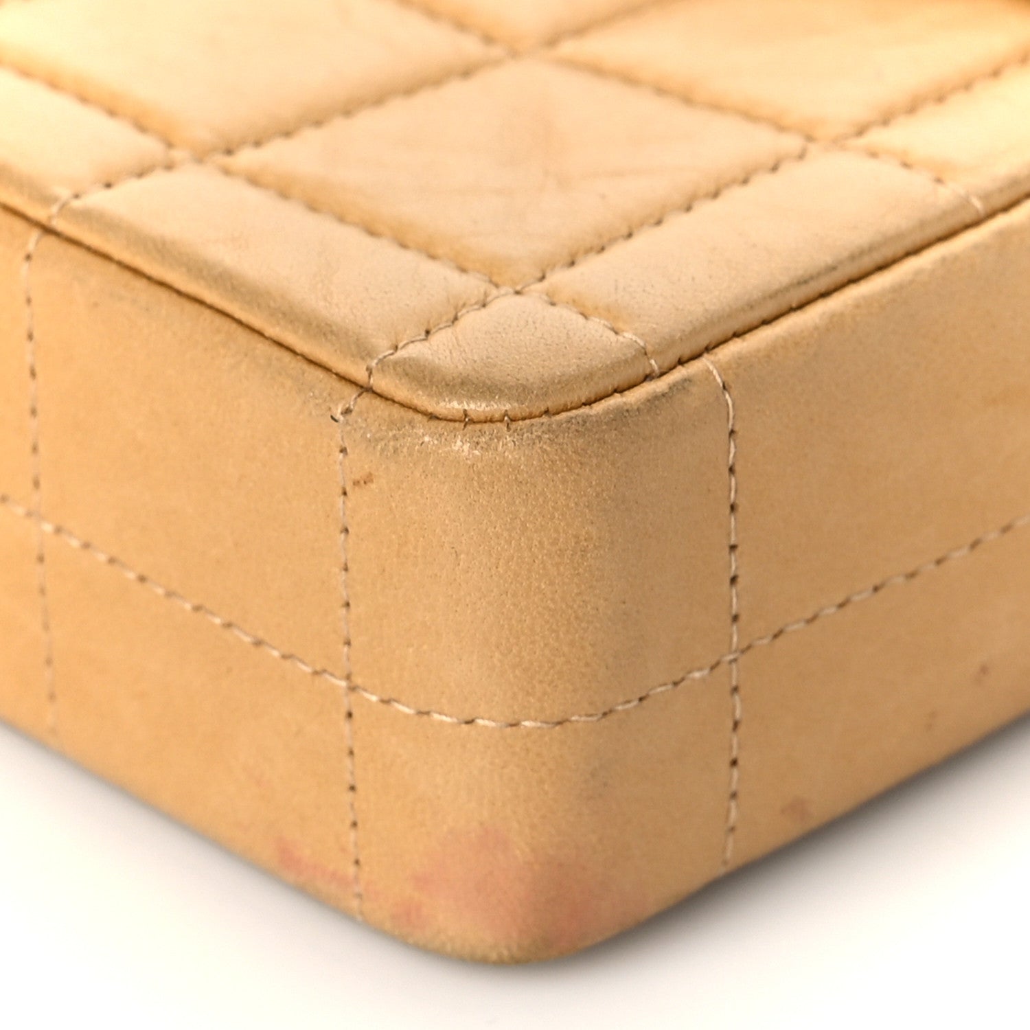 Chanel Lambskin East West Chocolate Bar Flap Beige 10 of 19