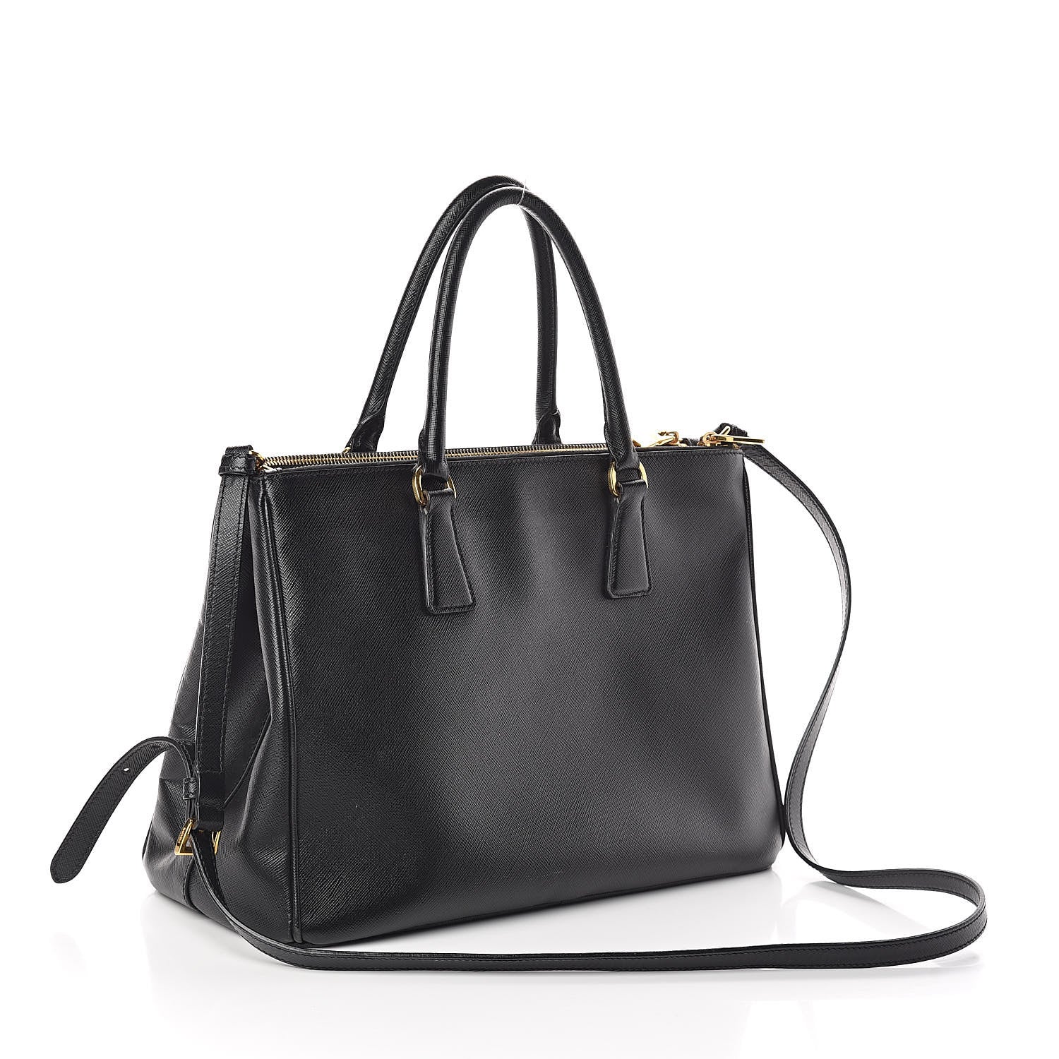 Prada Saffiano Medium Galleria Double Zip Tote Black 3 of 12
