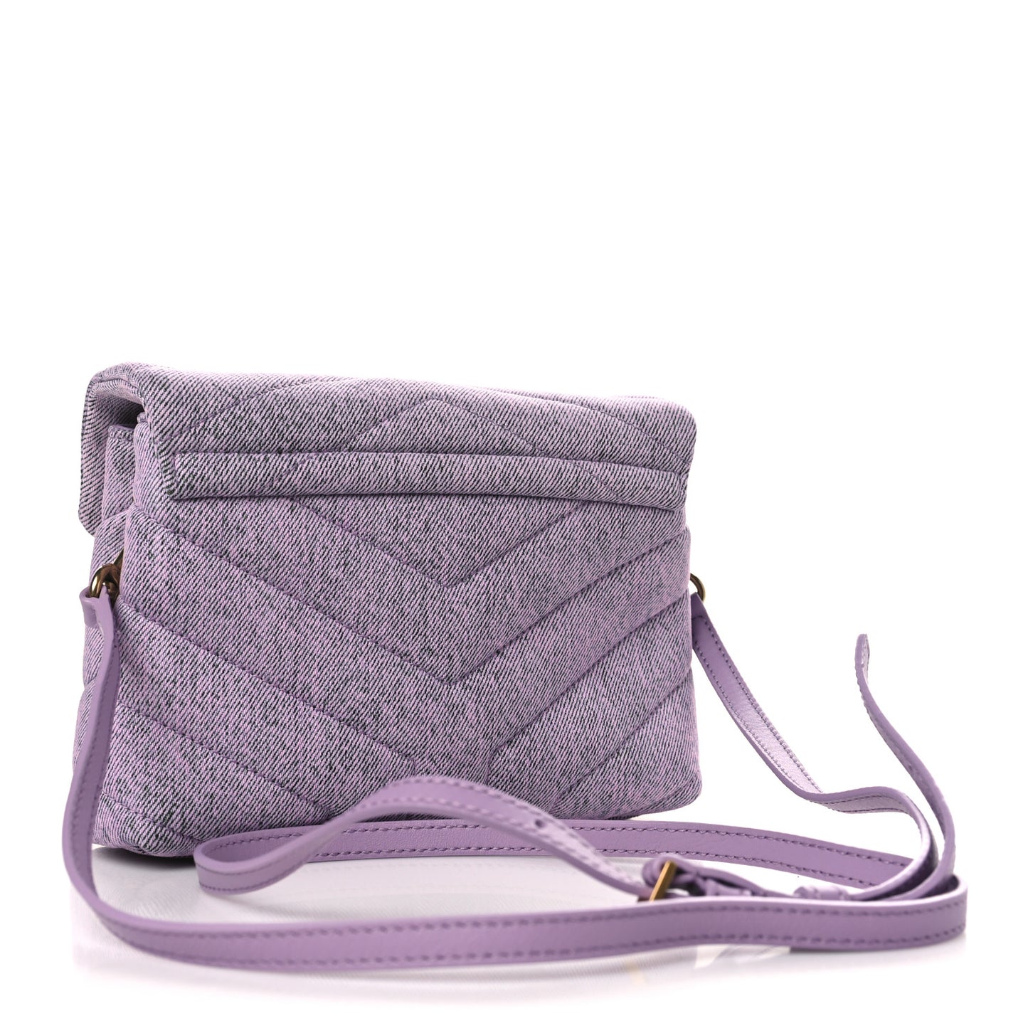 Denim Y Quilted Monogram Toy Loulou Crossbody Bag Bleached Lilac