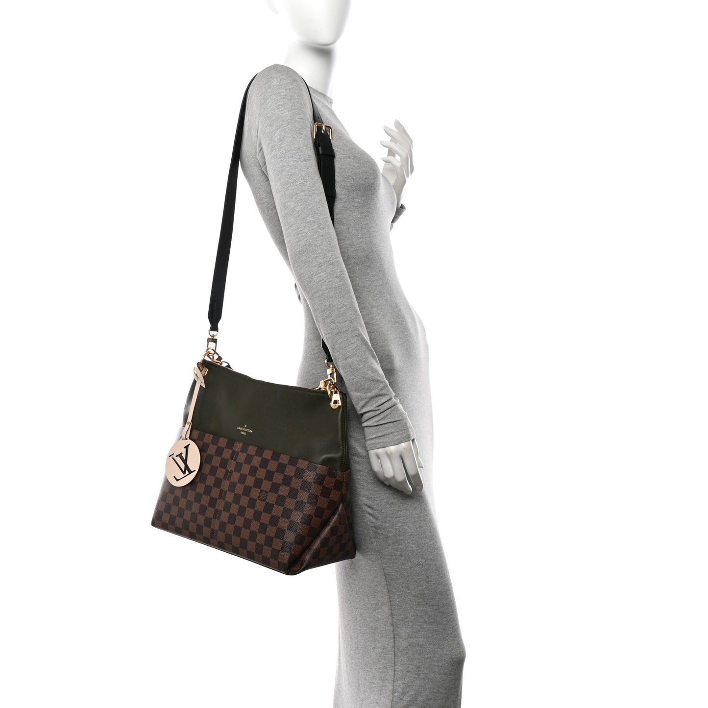 Damier Ebene Calfskin Maida Khaki