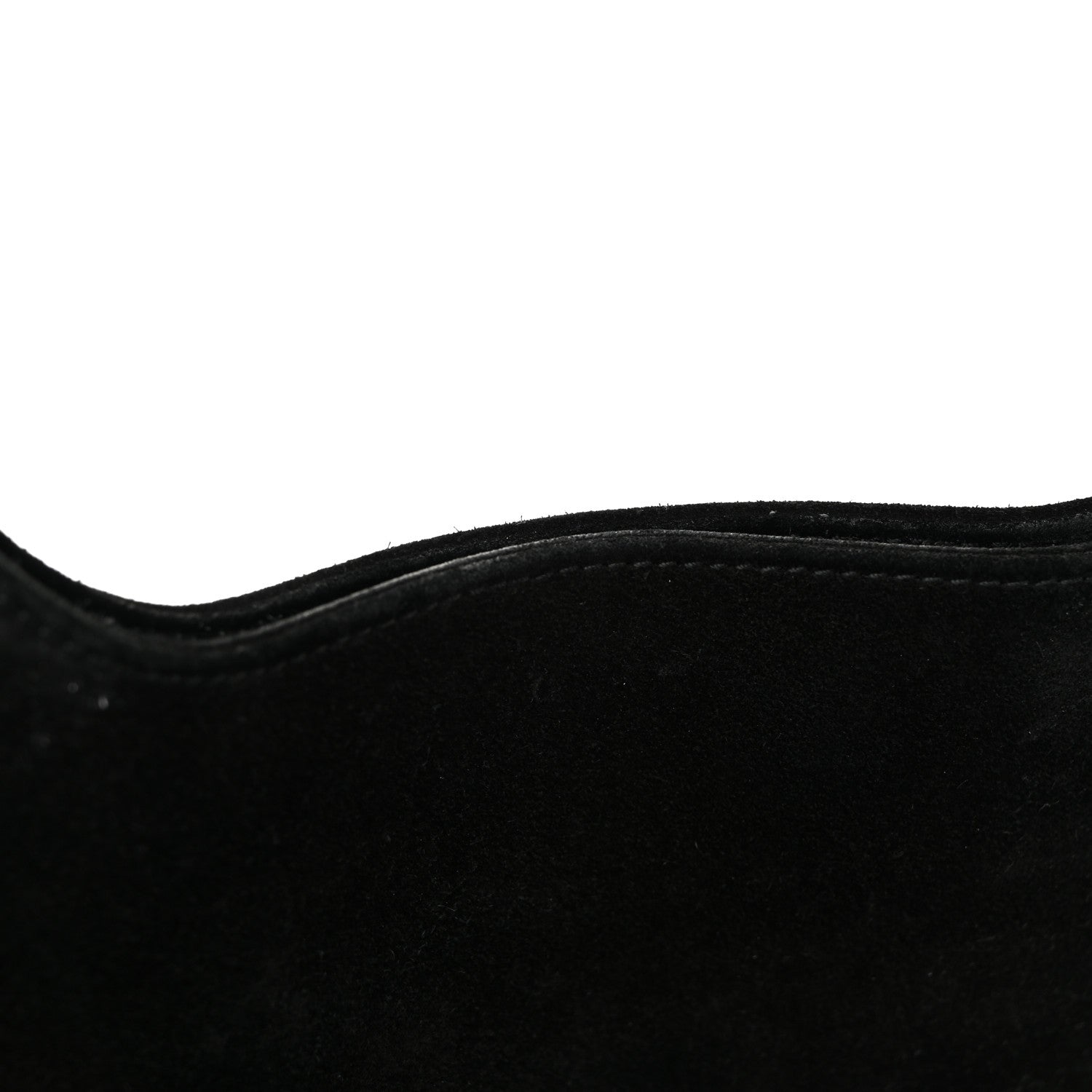 Gucci Suede Logo Shoulder Bag Black 12 of 15