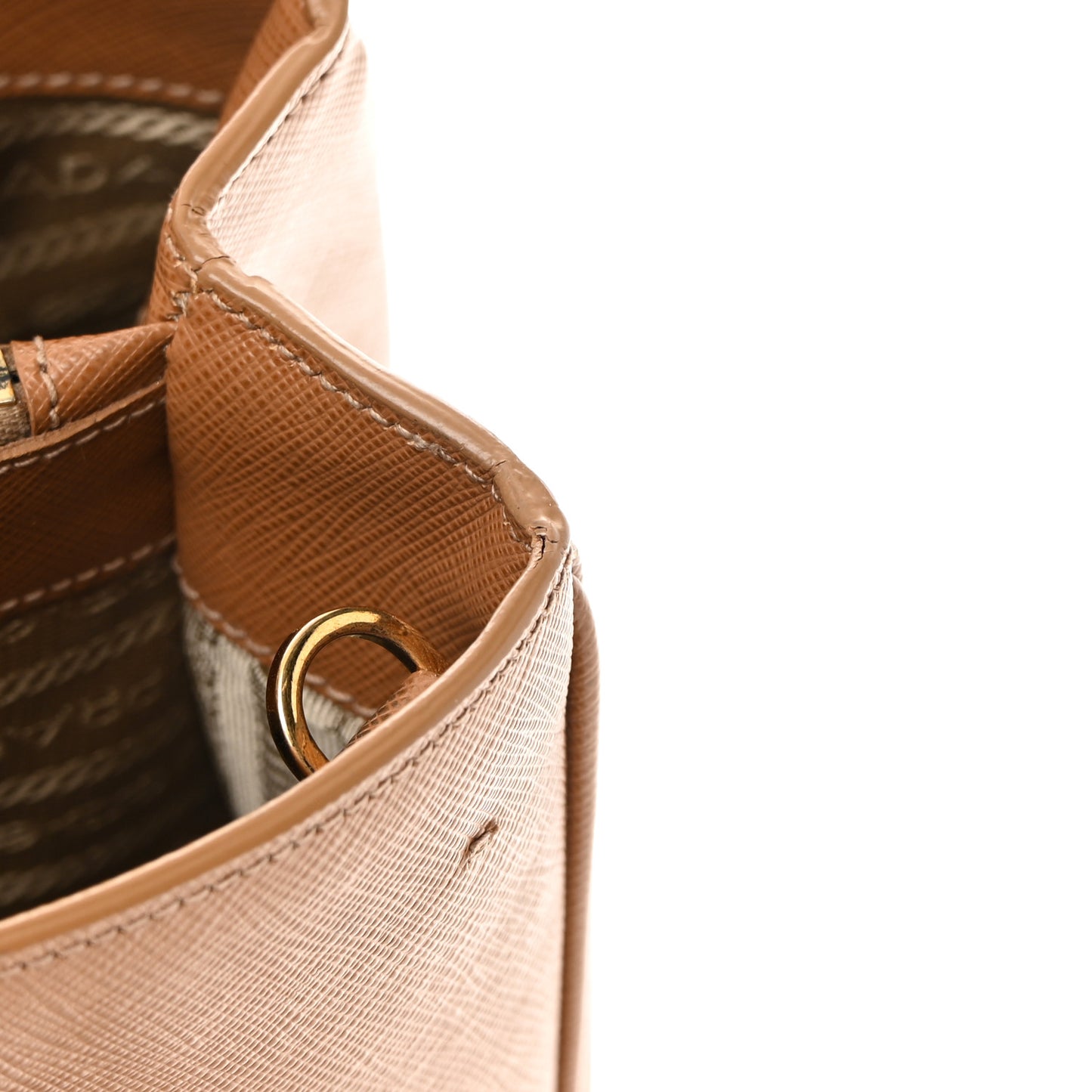 Saffiano Lux Medium Tote Caramel