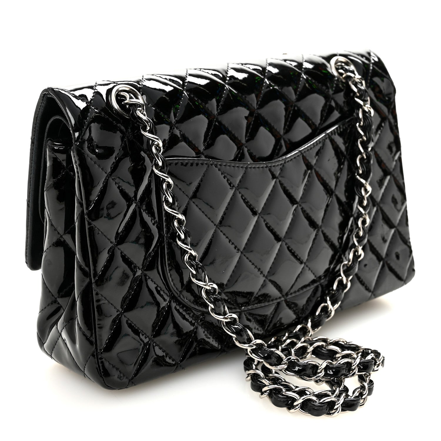 Chanel Patent Quilted Medium Double Flap Black 3 of 10