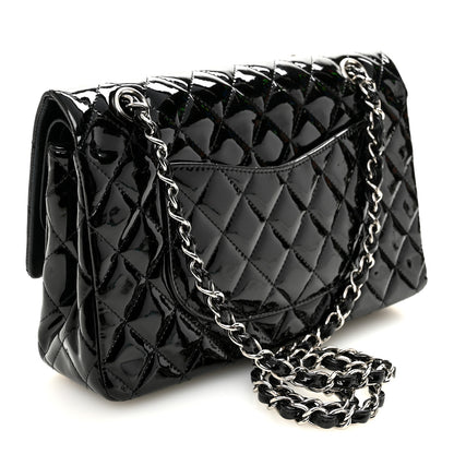 Chanel Patent Quilted Medium Double Flap Black 3 of 10